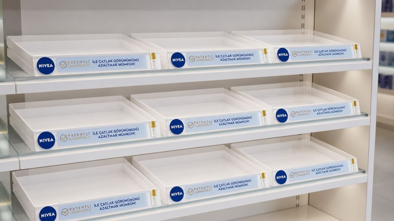NIVEA Luminous630 Raf Teşhir Tepsileri